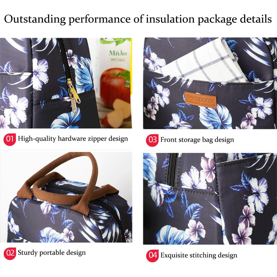 Isolierte Lunchtasche Freedom Outdoors als großvolumige Kühl-Lunchbox für Büro, Schule und Picknick in Multicolour - Bild 2