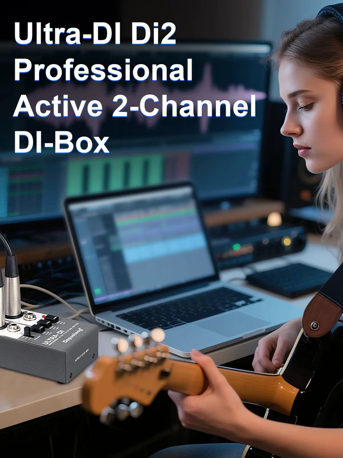 Depusheng DI Box Aktives Zweikanal-Audiosystem für E-Gitarren und Bühneninstrumente - Bild 7