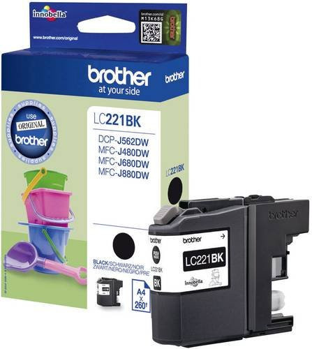 Brother Original Tintenpatrone LC-221BK Schwarz für Inkjet-Drucker - Bild 1