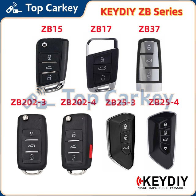 KEYDIY KD ZB202 Universal Smart Key in Schwarz für VW Jetta Bora Golf Passat Lavida Sagitar Magotan Tiguan - Bild 1