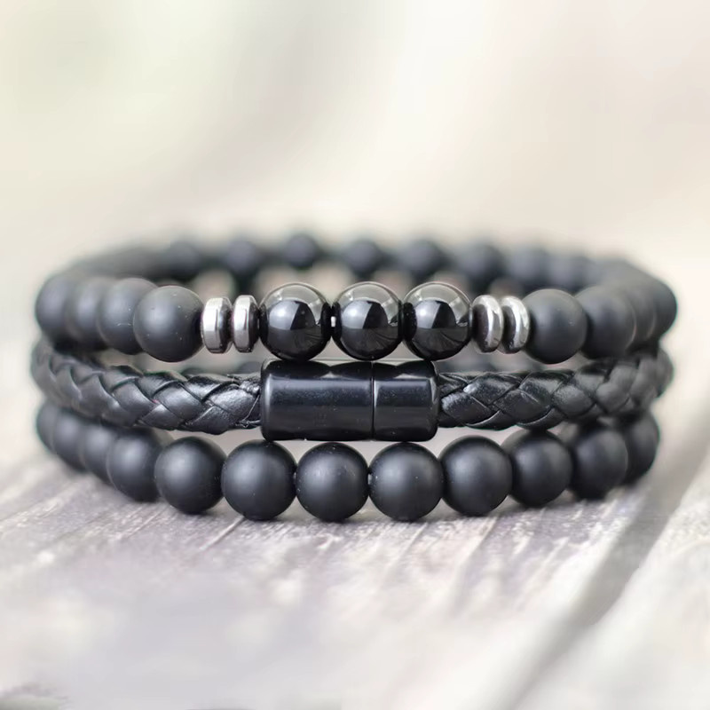 Noter Armband Set, Leder, Schwarz, Herren - Bild 3