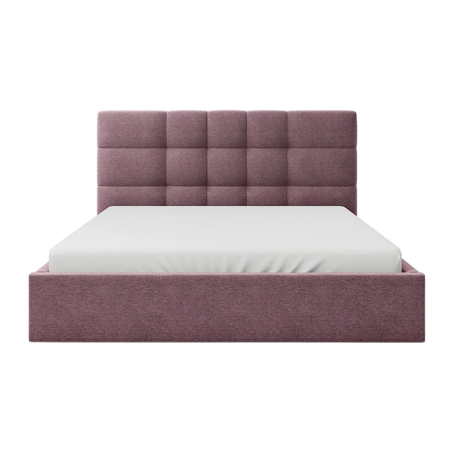 Vente-unique Bett Eliava mit Bettkasten in Bordeaux Rot, Breite: 170 cm, Höhe: 106 cm, Tiefe: 213 cm - Bild 2