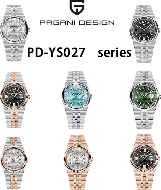 PAGANI DESIGN Armbanduhr Automatik, Edelstahl, Schwarz, Herren - Bild 1