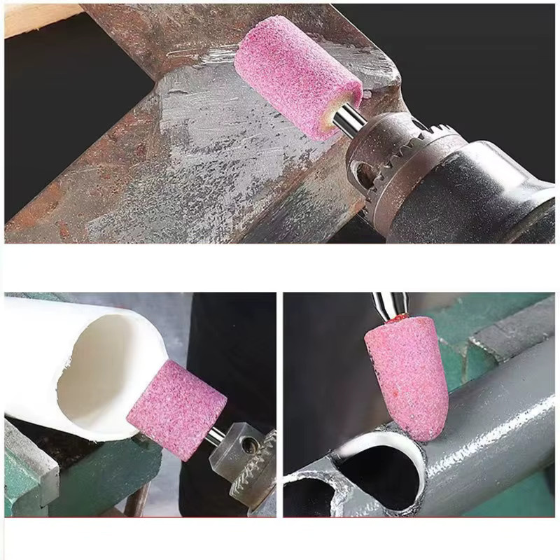 XMSJ 12-teiliges Schleifstein-Set in Pink mit 2,35 mm Schaft für Drehwerkzeuge zum Polieren von Metall, Holz und Schmuck - Bild 2
