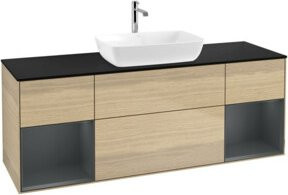 V&B Waschtischunterschrank Finion mit Wandbeleuchtung, Breite: 160 cm, Höhe: 50,1 cm, Tiefe: 50,1 cm - Bild 1