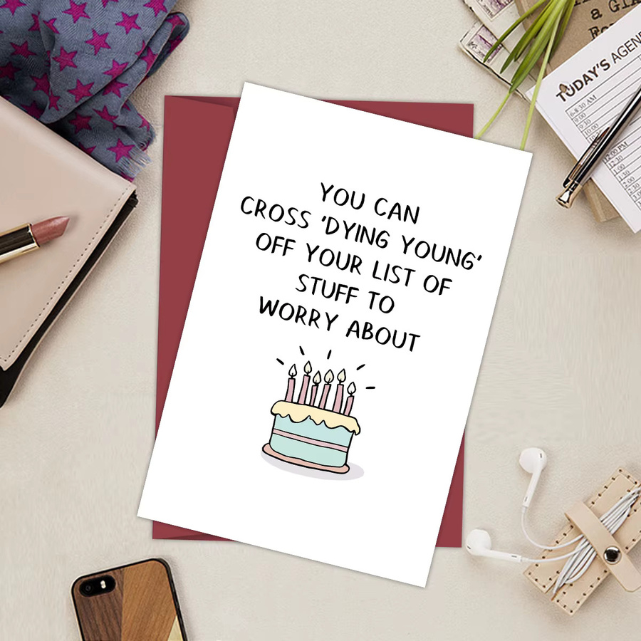 Lustige Happy Birthday Karte aus Papier für Frauen, Freundin oder Schwester - Bild 3