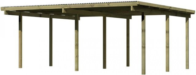 Doppelcarport Eco Karibu ohne Einfahrtsbogen B: 527 cm, T: 387 cm - Bild 3