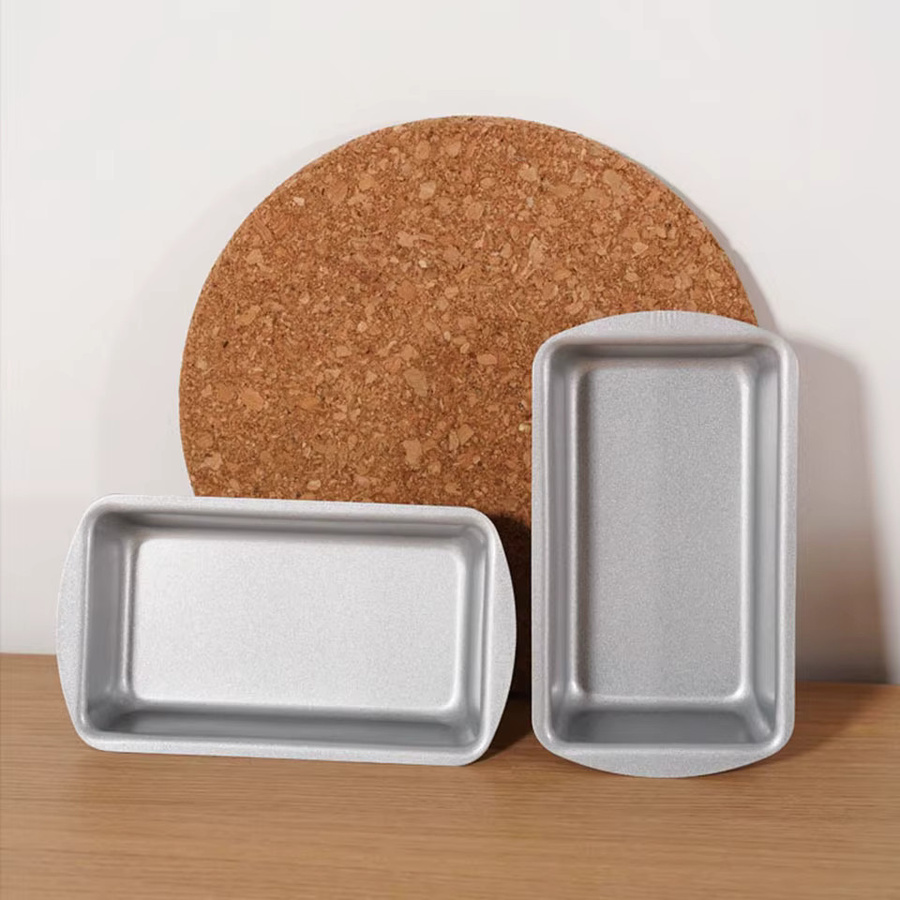 Venlohome Mini Toast Brotform Set aus Kohlenstoffstahl, rechteckige Antihaft-Backform für Brot und Kuchen, Silber - Bild 2