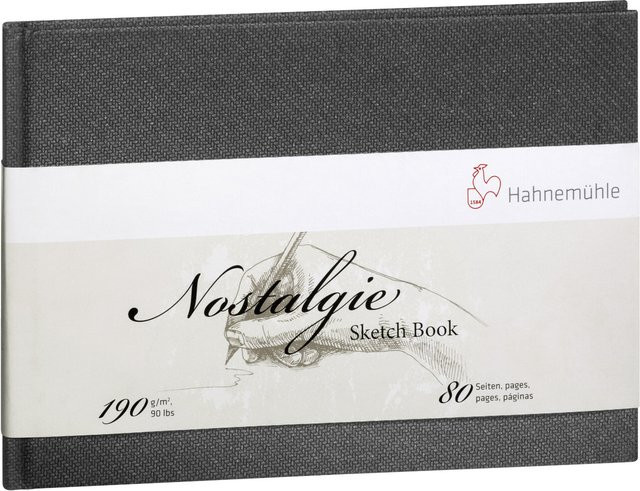 Hahnemühle Skizzenbuch Nostalgie A5 Querformat in Naturweiß mit 190g Papier - Bild 1