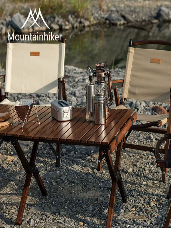 MOUNTAINHIKER Klapptisch aus Buche in Braun für Camping, Picknick und Garten - Bild 6