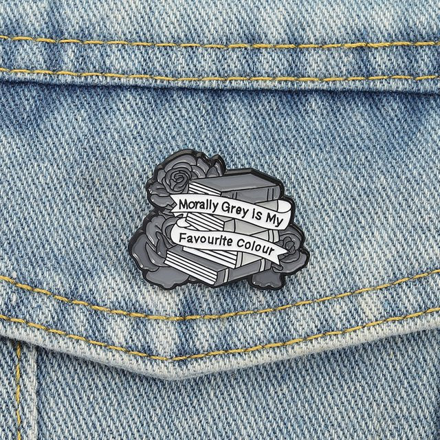 Miss Zoe Emaille-Anstecknadeln, Morally Grey Is My Favorite Color, Unisex - Bild 1