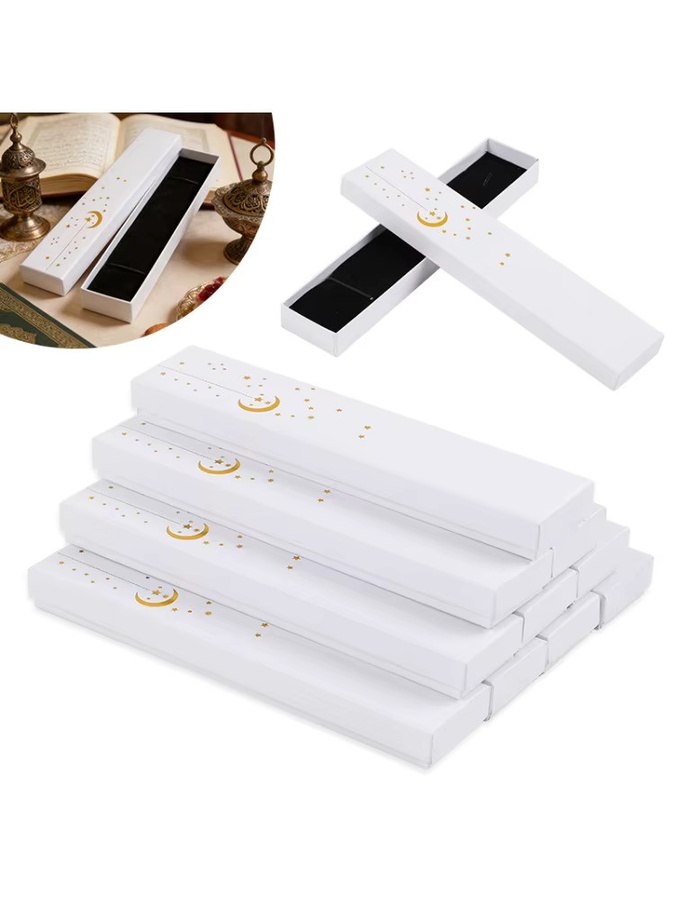 Set aus 6 oder 12 Schmuckboxen aus Kraftpapier in Schwarz und Weiß für Halsketten und Geschenke - Bild 3