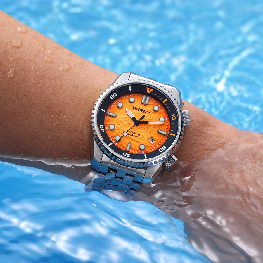 BERNY Automatikuhr, Edelstahl, Saphirglas, 42 mm, Herren - Bild 4