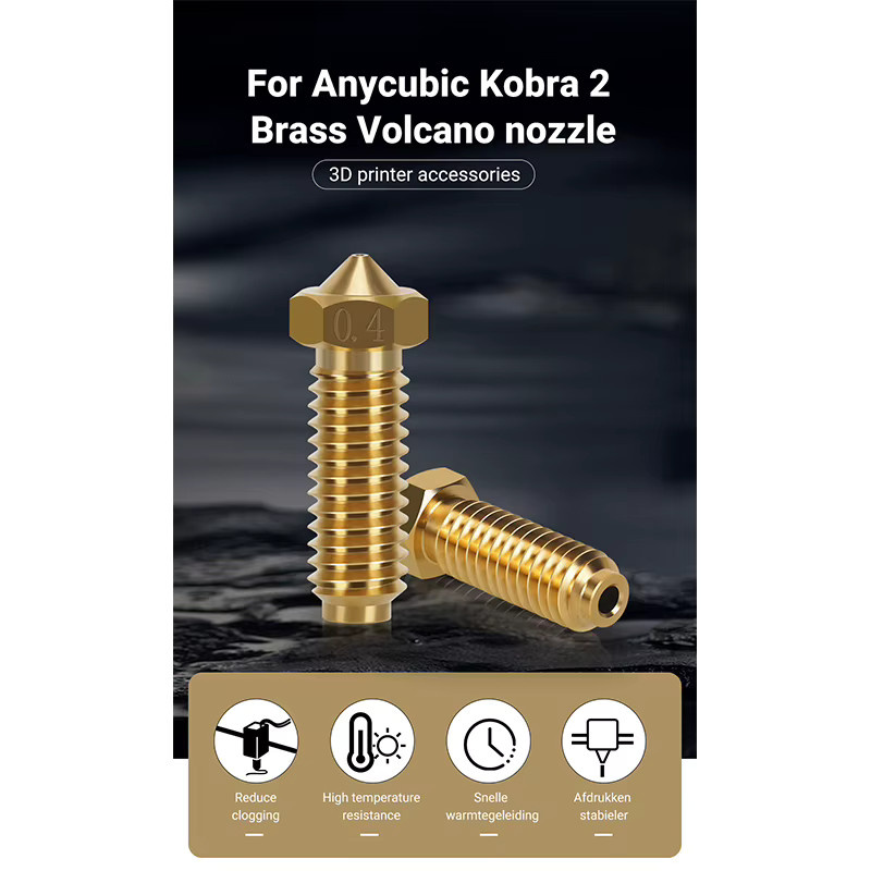 Anycubic Messingdüse aus gehärtetem Stahl für Kobra 2 Neo und Kobra 2 Pro in Gold - Bild 2