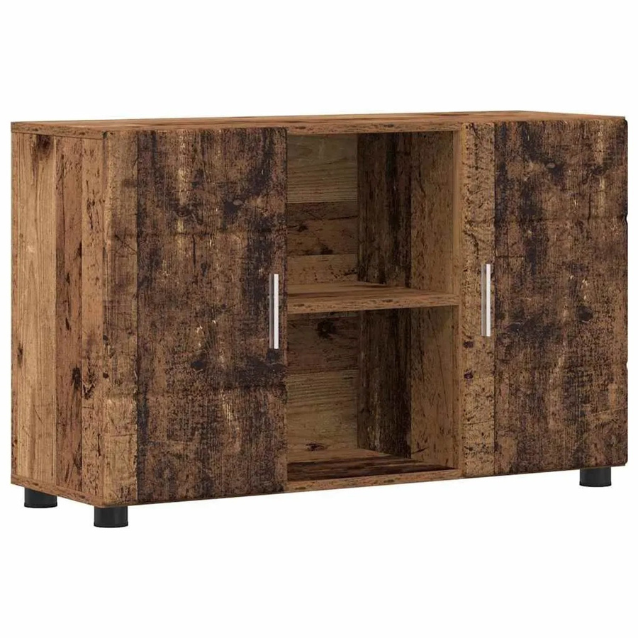 vidaXL Sideboard FLORIN in Altholz-Optik, braun, B/T/H: 88,5 x 30,5 x 55,5 cm - Bild 2