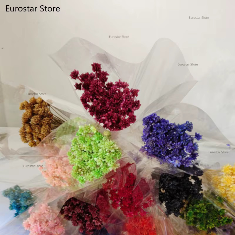 NUOYING Blumenstrauß aus echten getrockneten Gebirgsblumen, Multicolor, natürliche Tischdekoration für dein Zuhause - Bild 3