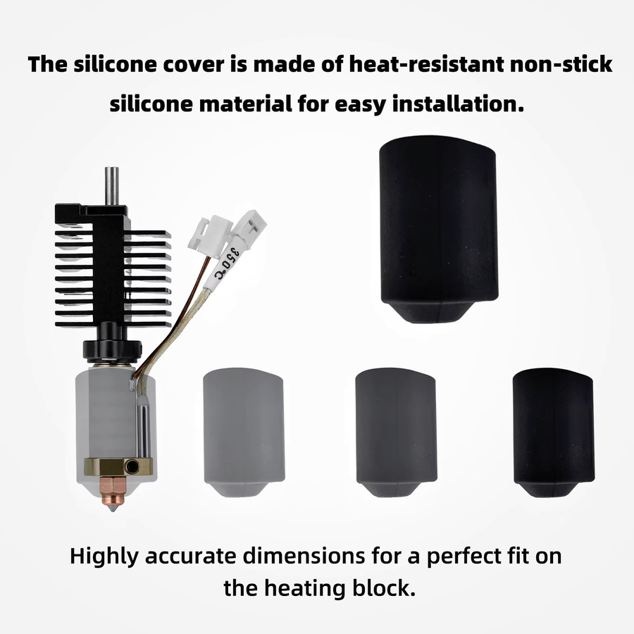 Creality Silikonhülle für Hi Combo Hotend, schwarze Silikonsocke als Schutzhülle passend für das Creality K2 Plus Hot End Printing Kit - Bild 2