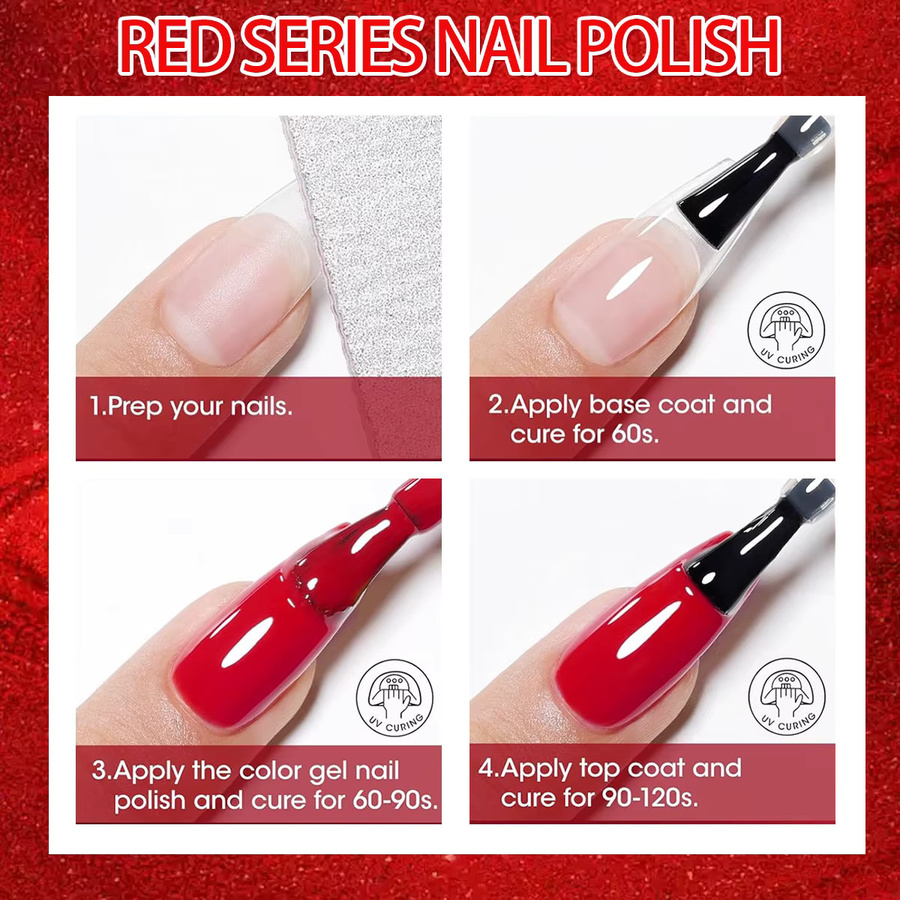 VOKY Gel-Nagellack-Set, 6er-Pack, glänzend, Damen - Bild 4