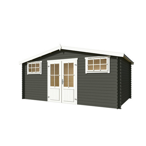 Lasita Gartenhaus Boston Satteldach grüngrau lasiert B/H/T: 518,5 x 245,1 x 312 cm - Bild 3