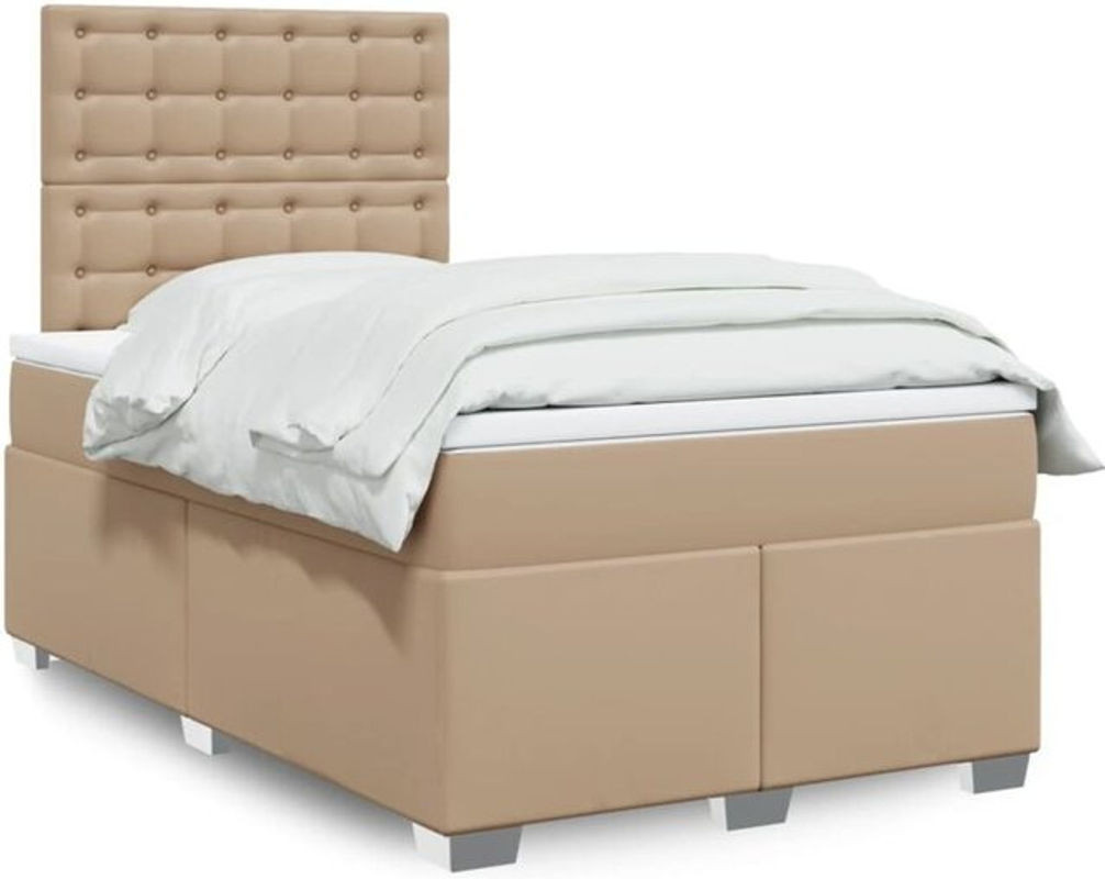 Boxspringbett mit Taschenfederkern von vidaxl in Braun, B/T/H: 200 x 120 x 150,5 cm - Bild 1