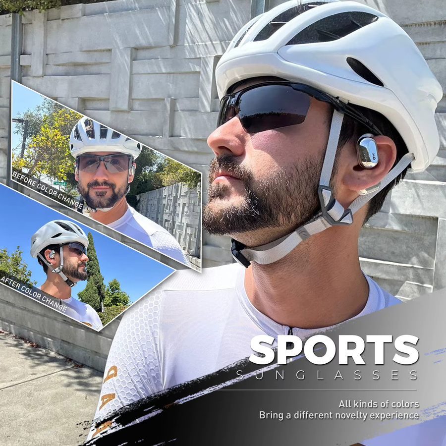 SCVCN Sportsonnenbrille, Unisex, Vollrand, Black, Kunststoff - Bild 2