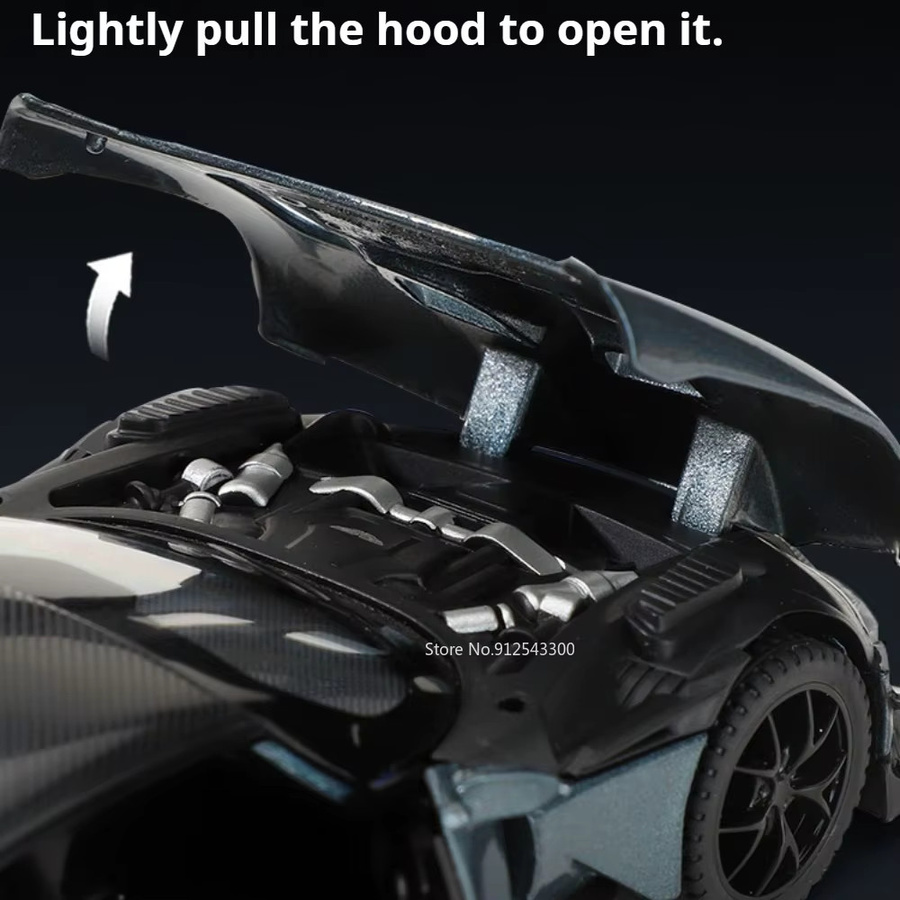 RMZ city Vulcan DB12 Automodell, 1:32 Maßstab, mit Licht und Sound, Druckguss-Fahrzeug - Bild 5