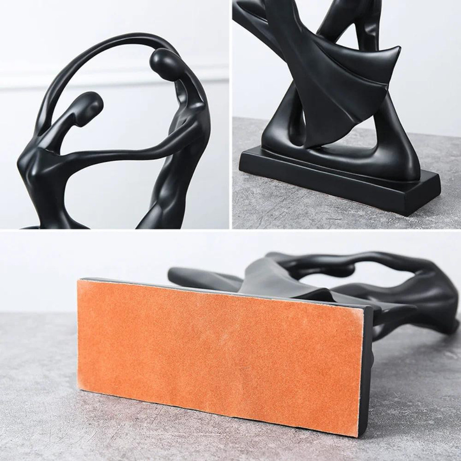 Yiran Furniture Moderne Abstrakte Tänzer Figur aus Harz als Kunstornament für dein Wohnzimmer oder den Weinschrank - Bild 3