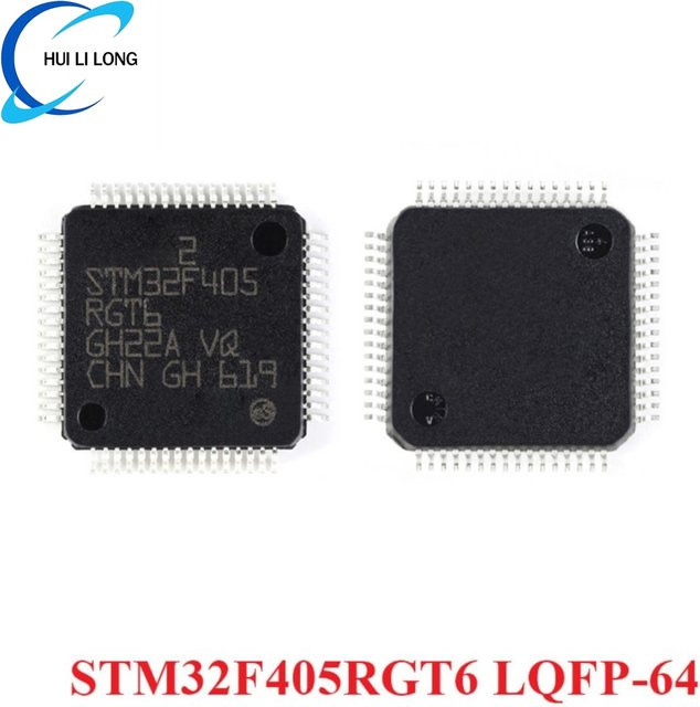 STMicroelectronics STM32F405RGT6 ARM Cortex-M4 32-Bit Mikrocontroller MCU Chip in Schwarz - Bild 1