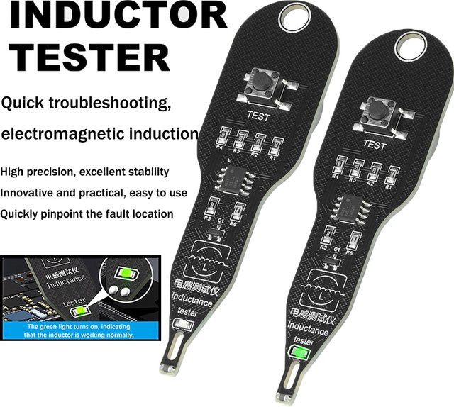 diymore Induktivitätstester Motherboard-Spulentester und Elektromagnetisches Induktions-Schnellprüfgerät in Schwarz - Bild 1