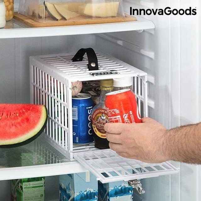 Sicherheitskäfig für Kühlschränke InnovaGoods Food Safe in Weiß aus Metall - Bild 1