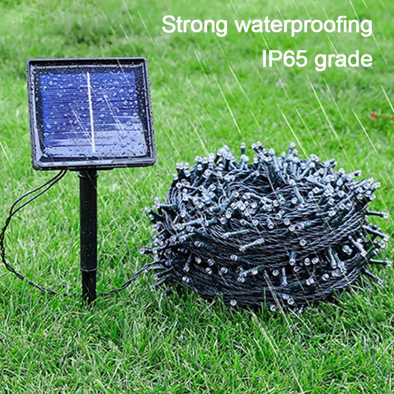 Feimefeiyou Solar LED Lichterkette RGB Mehrfarbig Wasserdicht für Garten und Außenbereich - Bild 5