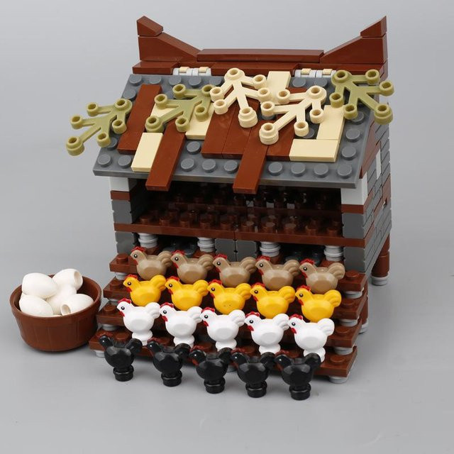 hua tang xin yue Hühnerstall Hühnerhaus, Bausteine, Bauernhof - Bild 1