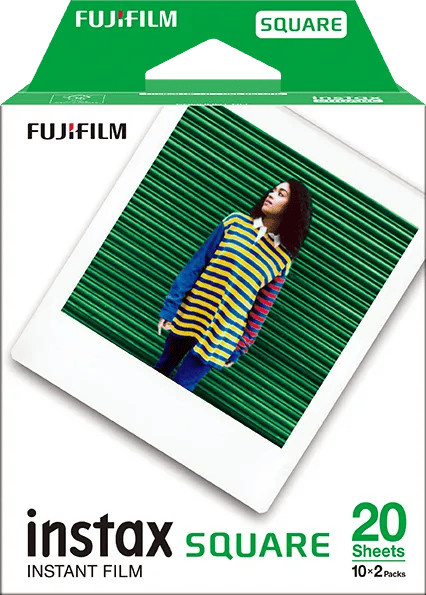 Fujifilm Instax Square Sofortbildfilm, Weiß, 20 Stück - Bild 1