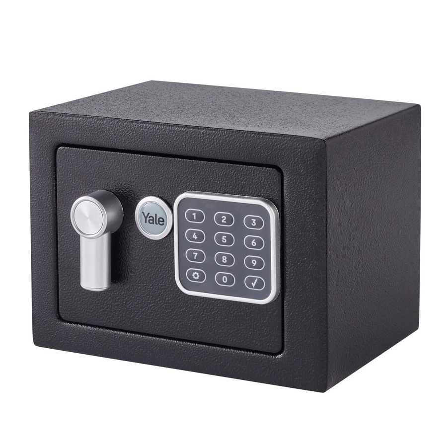 Yale Value Safe XS Möbeltresor mit elektronischem Zahlenschloss und Schlüsselschloss, Schwarz, B/T/H: 23,0 x 17,0 x 9,0 cm - Bild 2