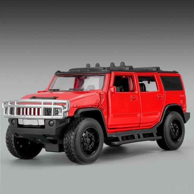 Linyi toy car Hummer H2 SUV, Auto Modell, 1:32, Metall, Sound und Licht, ab 18 Jahre - Bild 1