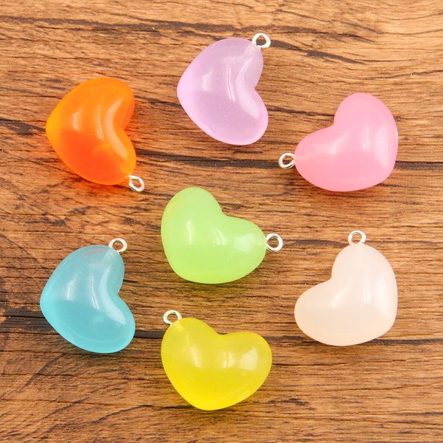 PULCHRITUDE Charms, Herz, Harz, Bunt, 21x21 mm, Unisex - Bild 1