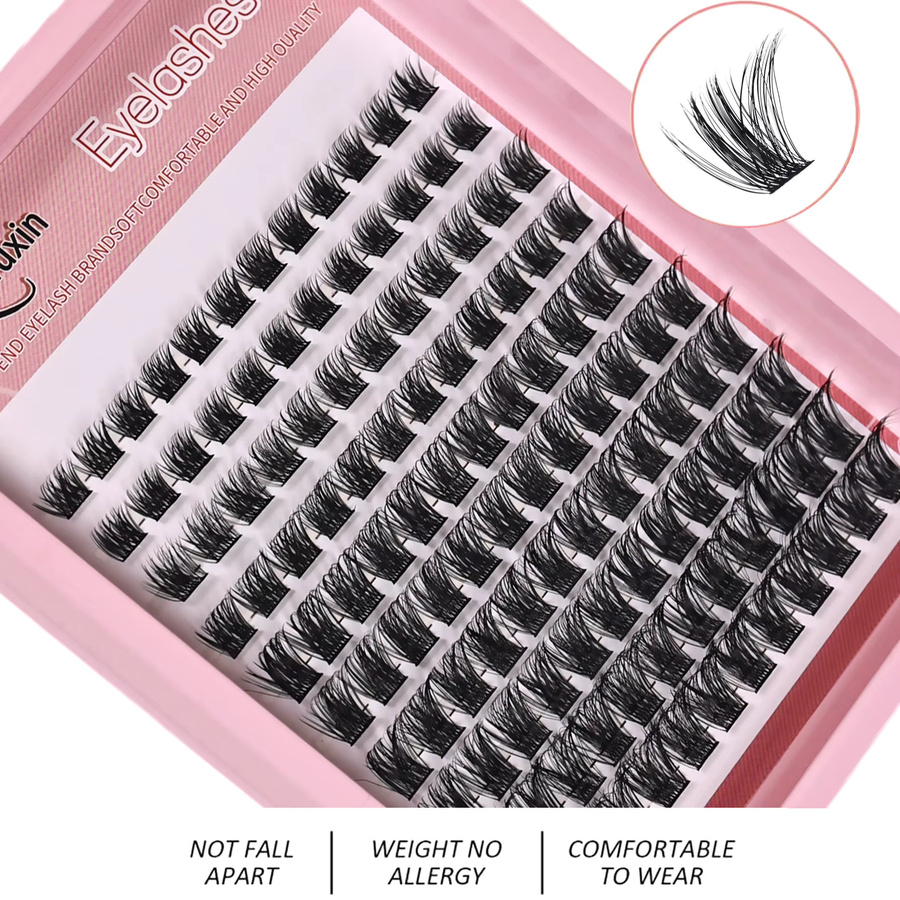 Wispy Einzelwimpernverlängerungen, 120 Stück, D-Curl, 8-16mm, Unisex - Bild 3