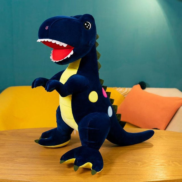 Bai Fen Bai dolls and toys Tyrannosaurus rex Puppe, Dinosaurier Plüschtier Kissen, blau, 60cm - Bild 1