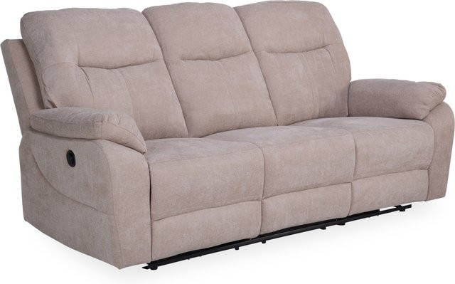 3-Sitzer Sofa HARPER HOSSA in Beige mit elektrisch verstellbaren Sitzen und Stoffbezug - Bild 1