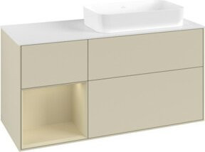 V&B Waschtischunterschrank Finion in Silbergrau Lack, B/T: 120 x 60 cm - Bild 1