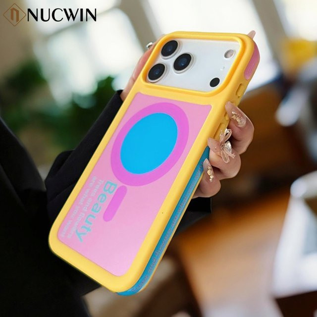 NUCWIN Magnetische Schutzhülle für iPhone 13 bis iPhone 17 Pro Max in Dopamin-Farben mit Farbkontrast und Stoßfestem Schutz - Bild 1