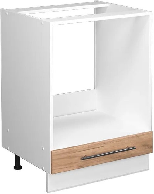 Vicco Herdumbauschrank Fame-Line Küchenschrank in Eiche Weiß mit Softclose-Scharnieren, Breite: 60 cm - Bild 1