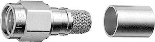Telegärtner SMA-Steckverbinder Stecker gerade, silber, 50 Ohm - Bild 1