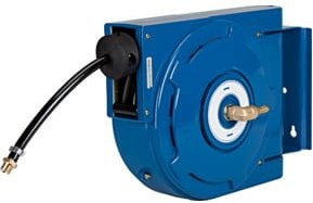 Riegler Schlauchaufroller Kompaktausführung in Blau mit 7 m PU-Schlauch Durchmesser 12x8 mm und G 1/4 Anschluss - Bild 1