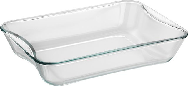 Brat- und Backschale Simax aus Glas, transparent, B/T/H: 30,5 x 22,5 x 6,5 cm - Bild 1