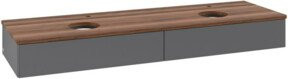 V&B Waschtischunterschrank Antao mit Beleuchtung, Anthrazit lackiert, B/T: 160 x 50 cm - Bild 1