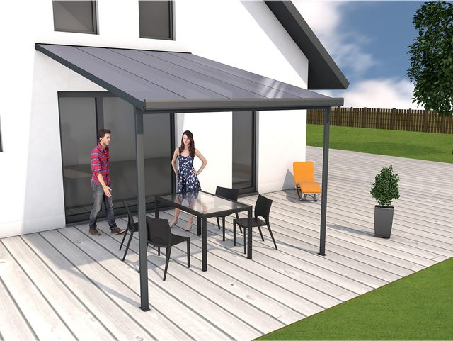 Gutta Terrassenüberdachung anthrazit B: 306 cm, T: 406 cm - Bild 1