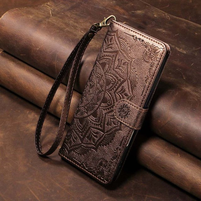 Leder Handyhülle Klapp-Brieftaschen-Cover für Motorola Moto Edge 70 Fusion 60 50 40 Pro Neo S50 X50 Ultra X70 Air E14 E15 G04 G04S in Braun - Bild 1