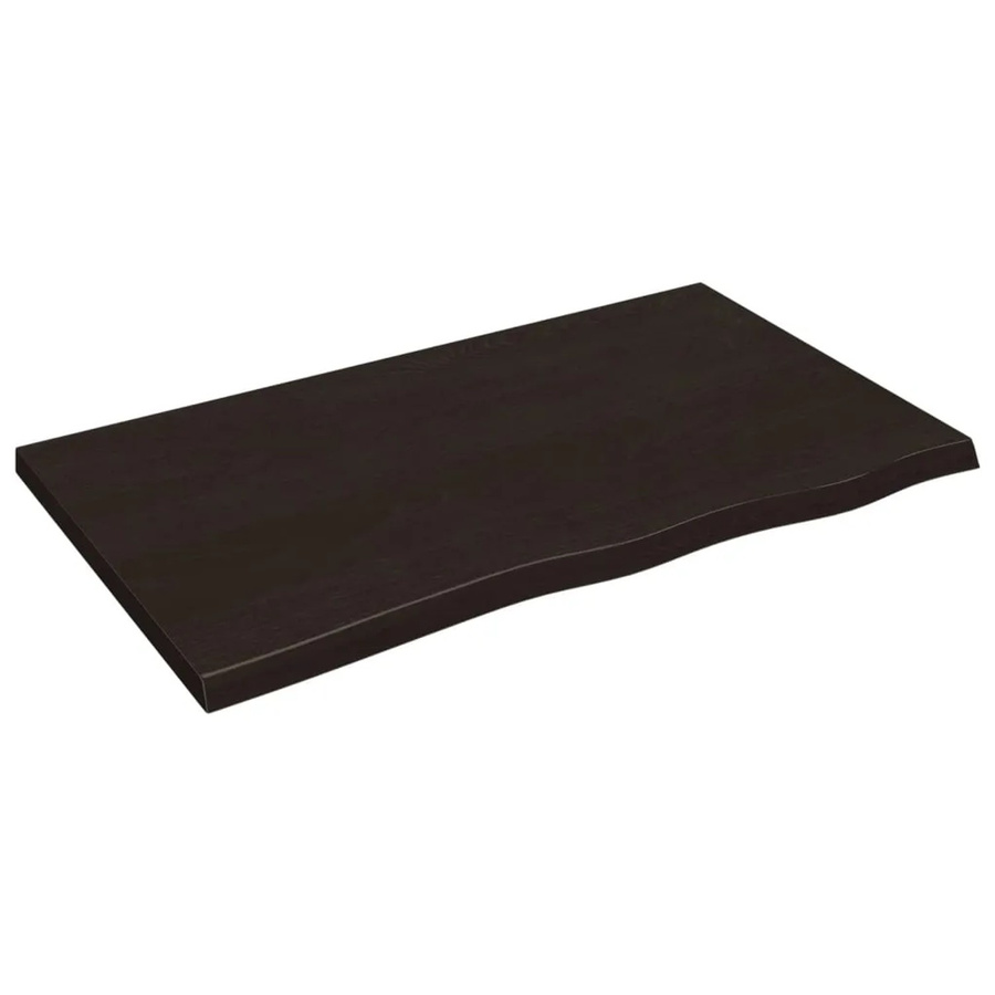 vidaXL Waschtischplatte aus Eichenholz in Grau, B/T/H: 100 x 60 x 4 cm - Bild 2