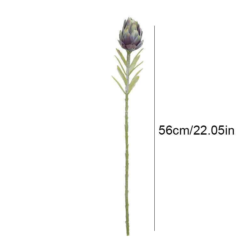WQNJIN Künstliche Distel als Dekoration mit einem Zweig in Blau aus Kunststoff - Bild 3